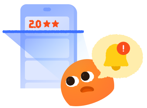 불만족 리뷰 알림